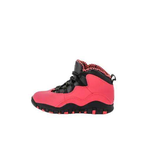 Jordan Air Джордан 10 High Топ Детские Баскетбольные Кроссовки Красный Для Детей Возрастом 3-7 Лет