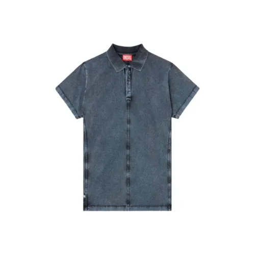 DIESEL Темно-синий Мужская Поло