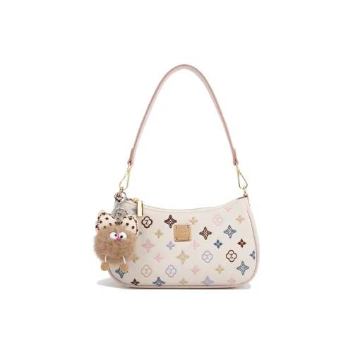 Carit Koty Полиуретан ПУ (полиуретан) Синтетическая кожа Сумка через плечо Стандартная Женская Экрю