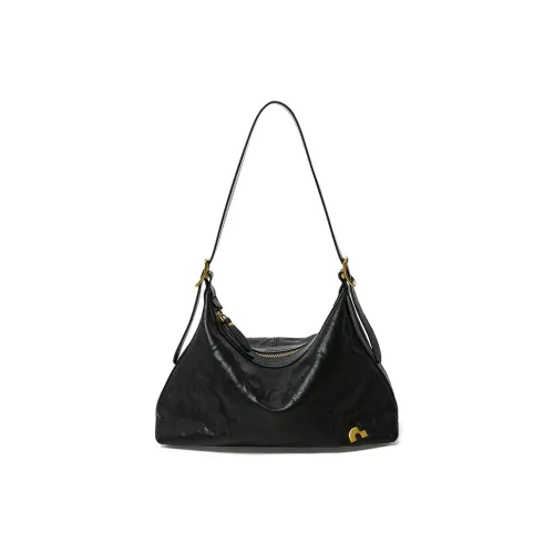 Narandu Сумка через плечо из коровьей кожи большая женская полночный черный