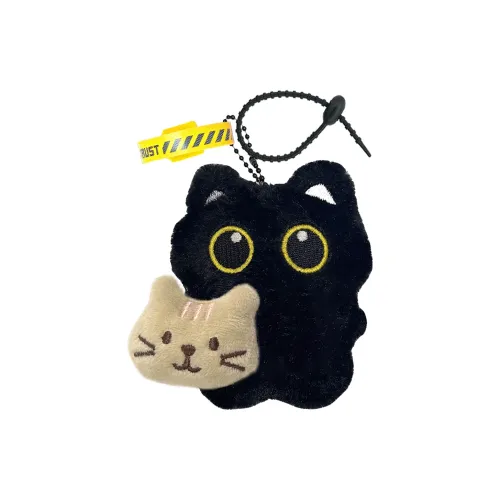 AIZIYUO Cute And Adorable Котенок'S FLUFFY Угольный Шар Little Черный Кот Плюшевый Брелок 10,5 см Высота
