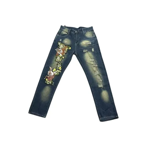 NRXX Темно-синий Унисекс Джинсы