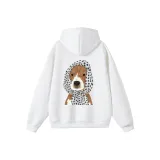 Чисто белый + Английский язык + Обертка для головы + Щенок