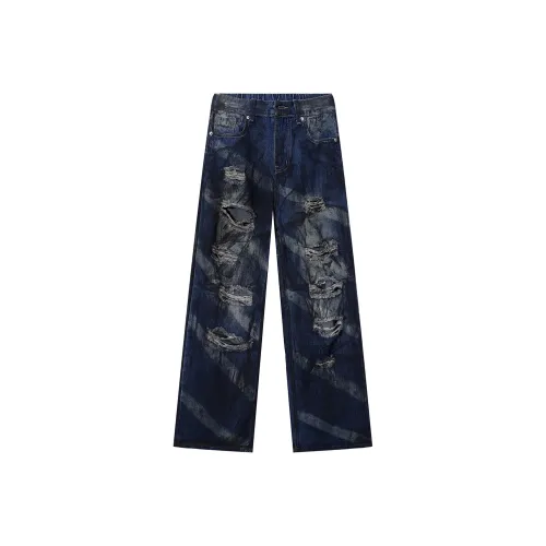 51XXHA Синий Унисекс Джинсы