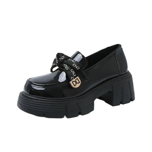 Wooden Rabbit противоскользящая устойчивая к истиранию дышащая детская кожаная обувь черная для подростков