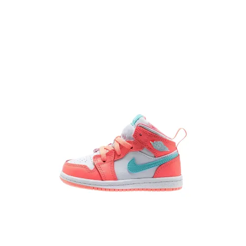 Jordan Air Jordan 1 MID Топ Обувь для малышей Красный Infant And Toddler