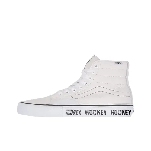 Hockey x Vans Высокие кроссовки для скейтбординга Мужские Белый Черный