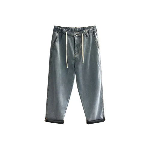 YGQPZHZ Синий Мужской Джинсы