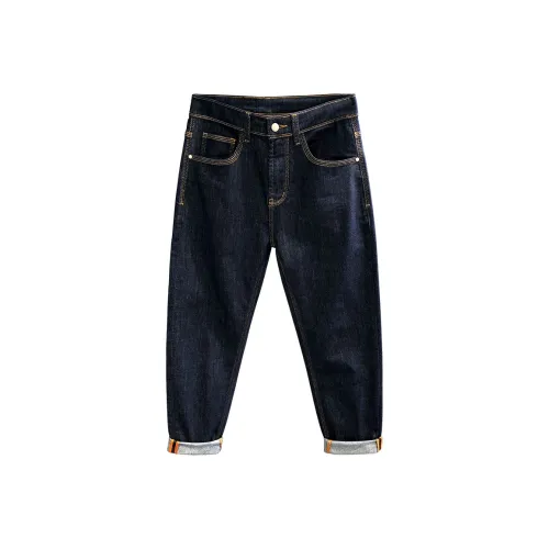 YGQPZHZ Темно-синий Мужские Джинсы