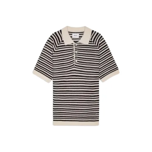 NN07 Черные полосы Мужская рубашка поло