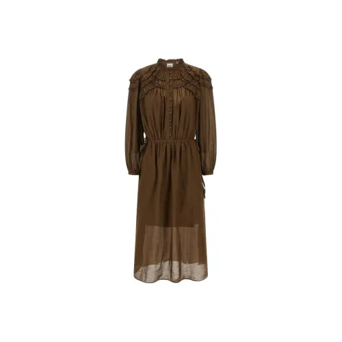 ISABEL MARANT ETOILE Длинное платье с длинными рукавами женское