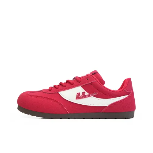 Warrior Амортизация Покрытие Устойчивый к истиранию Легкий Противоскользящий Низкий Топ Повседневная обувь Женская Красный Белый