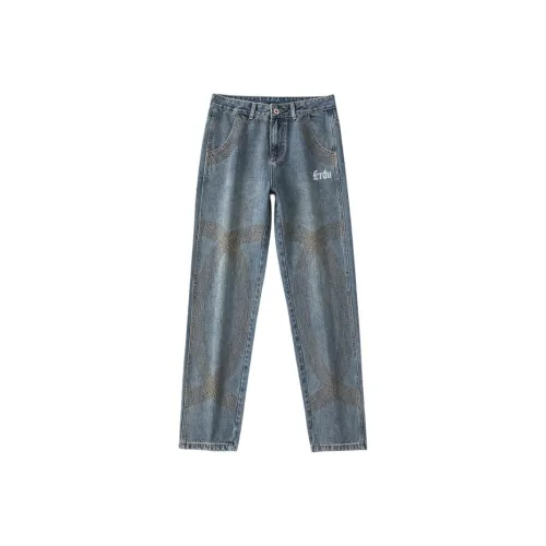 ERDU Синий Унисекс Джинсы
