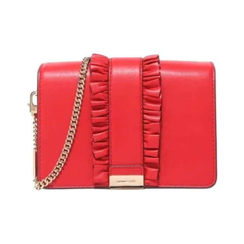 MICHAEL KORS Нефритовая кожа Коровья кожа Маленькая квадратная сумка Сумка через плечо Женская Красная