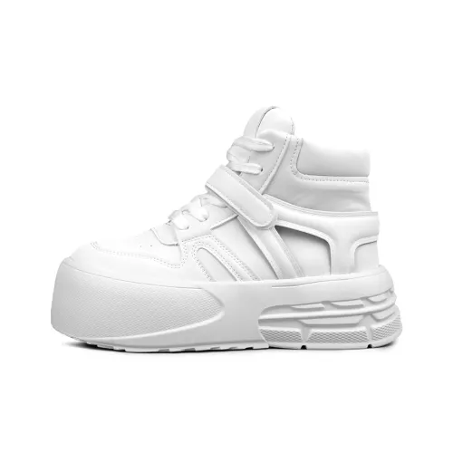 Craftsman Gang Амортизация Высота Увеличение Легкий Высокий Топ Повседневная Обувь Женская Белая