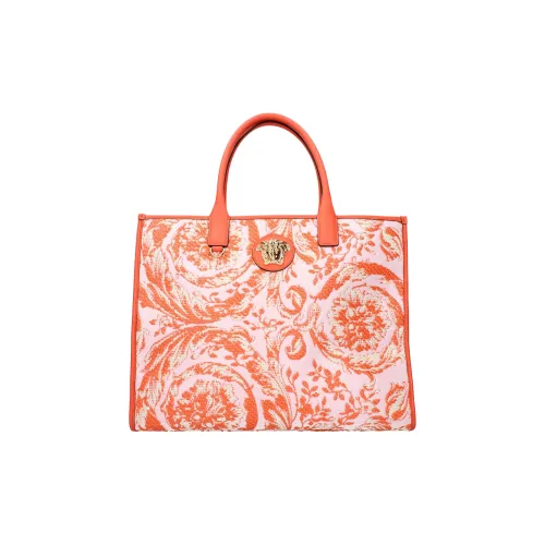 VERSACE Ткань Тоут Сумка Сумка для покупок Сумка на плечо Сумка обычная Женская Апельсин