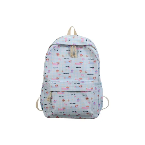 Vack Nylon Рюкзак Стандартный Женский Синий Экрю