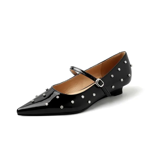 Su Yanjiao Грубый каблук Мэри Джейн Женские туфли