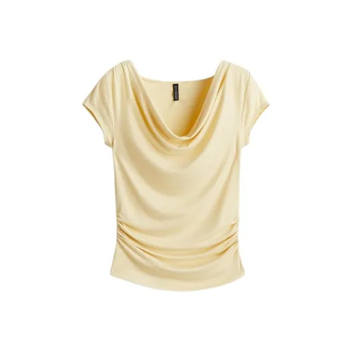 H&M Светло-желтые женские футболки T