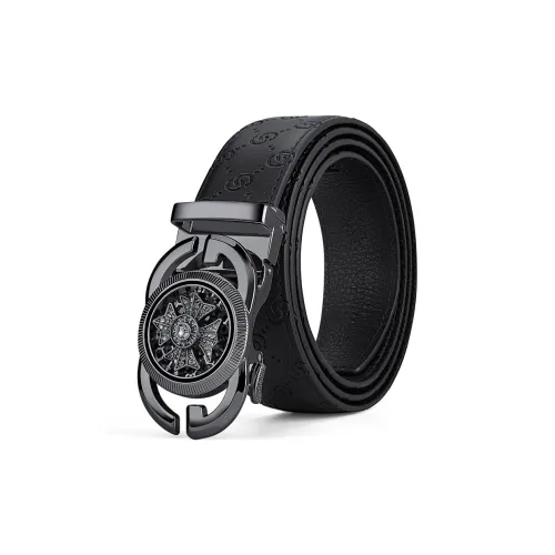 PISHUSHU Ремни из натуральной коровьей кожи мужские ширина 3,5 см