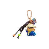 Соломенная шляпа Капибара, подвеска, темный кофейный