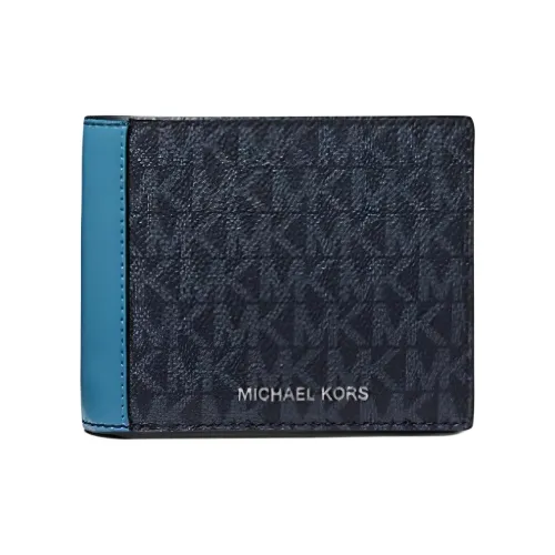 MICHAEL KORS Покрытый холст Кошелек Мужской Черный и Синий