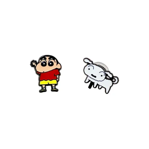 Crayon Shinchan Сплав Нижняя заколка On Серьги Унисекс
