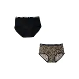 2 пачки (Черный + Леопард с принтом)