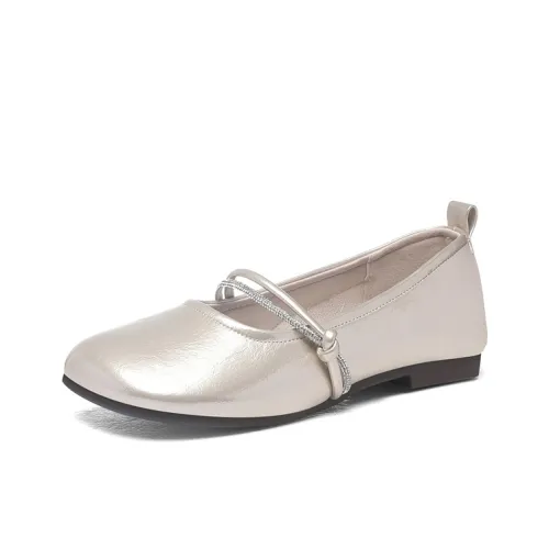 Golden Silk Rabbit Платформа Туфли Мэри Джейн Женские