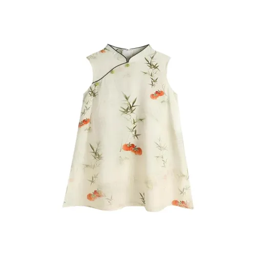 Meter Новый китайский стиль Cheongsam Зеленый Китайский стиль Детский