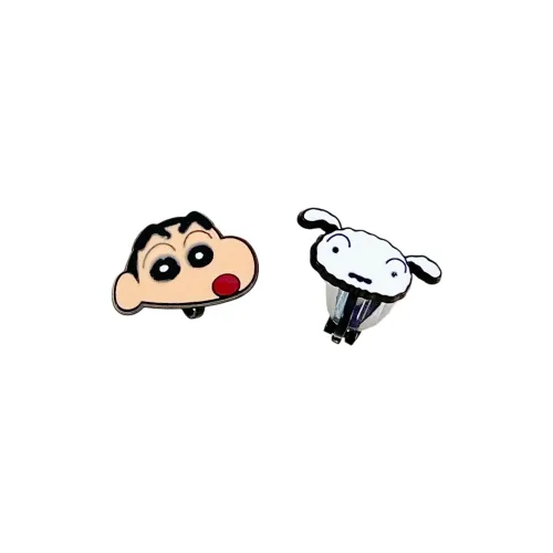Crayon Shinchan Сплав Нижняя заколка On Серьги Унисекс