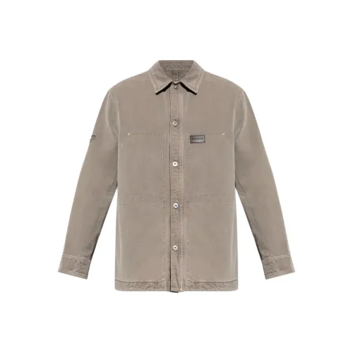 Ferragamo Легкий Бетон Мужские Рубашки