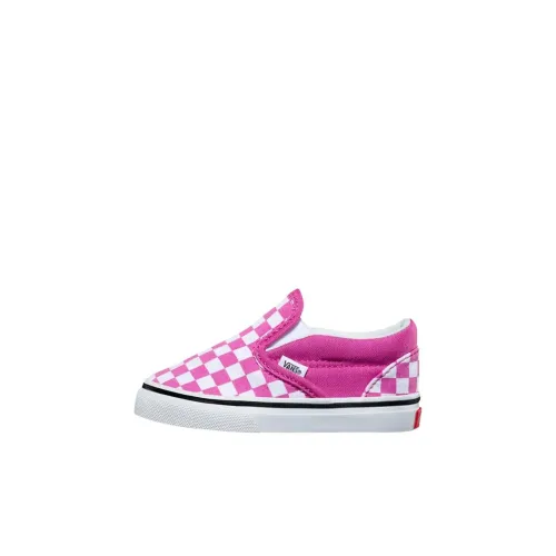 Vans CLASSIC Slip-On Низкий Топ Обувь для малышей Розовый Белый Infant и Toddler