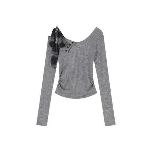 MIMOSA CHUR Светло-серый Женские T-рубашки