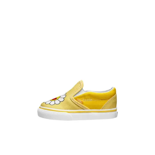 Takashi Murakami x Vans Classic Нижняя юбка On Обувь для малышей Желтый белый Infant And Toddler