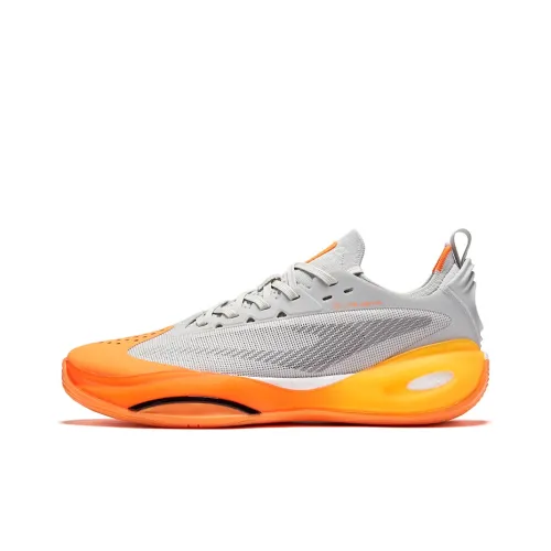 Erke Qian Xun 2,0 Амортизация Поддержка Низкий Топ Баскетбольные Кроссовки Мужские Карандашно-Серый