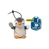 Бадминтонный игрок плюшевый пингвин подвеска с синим украшением игрока и черным шнуром и желтым ремешком