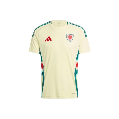 Adidas Wales 24 Гостевой Джерси Футбол Джерси Мужской Жемчужный Цитрин