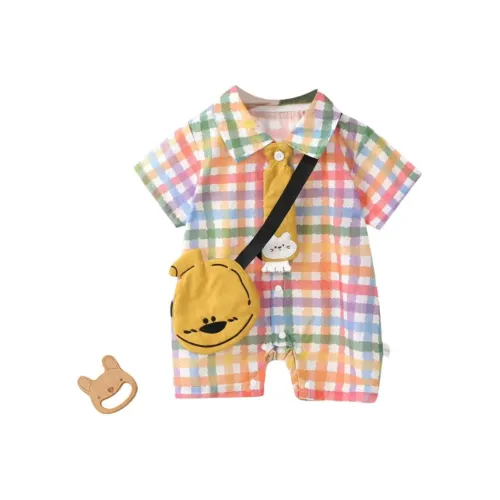 FrogPrince Многоцветный JBL Котенок Галстук Радужный Клетчатый Комбинезон Baby Комбинезоны / Ползунки