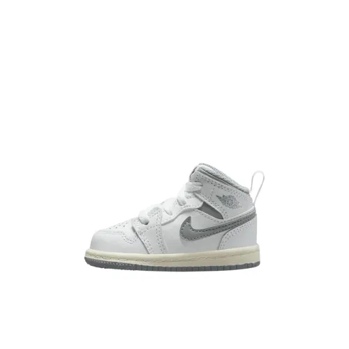Jordan Air Jordan 1 MID Топ Обувь для малышей Белый Infant And Toddler