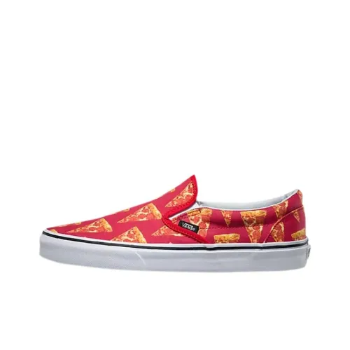 Vans CLASSIC Slip-On Скейтборд Кроссовки Мужские Красный Желтый