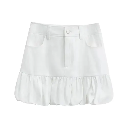 Marc Moore Белый Дизайн Тюльпан Пэчворк Рабочая Одежда Повседневные Юбки Женские