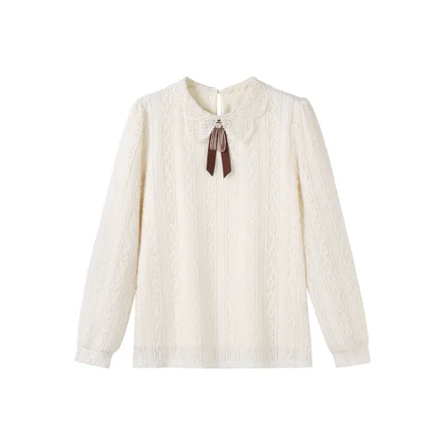 SYEEE WITH U Абрикос Женские Рубашки