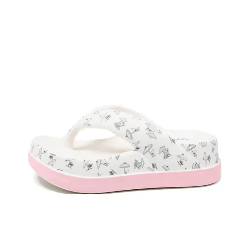 SNOOPY Slip-resistant Quick-dry Flip-flops Women's White СНООПИ Противоскользящие Быстросохнущие Шлепанцы Женские Белые