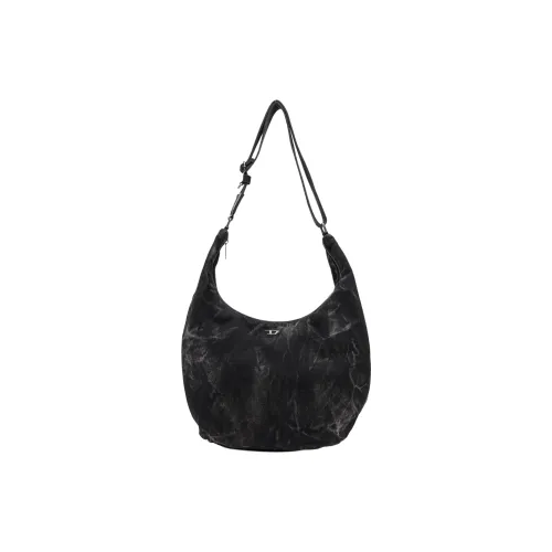 DIESEL Хлопок Плечевая сумка Стандартная Женская Черная