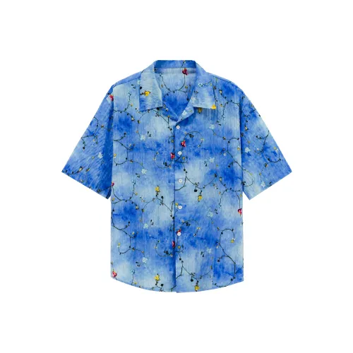 S123 Синий Унисекс Рубашки