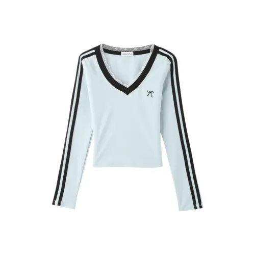 MIMOSA CHUR Светло-синие Женские T-рубашки