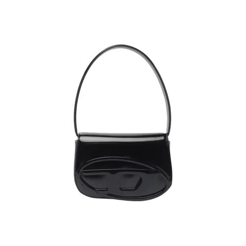 DIESEL Лакированная кожа Сумка через плечо Стандартная Женская Черная