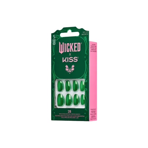 KISS NEW YORK Evil X kiss YOU IS Зеленый False Nail Овал Темно-зеленый Однотонный Кошачий глаз