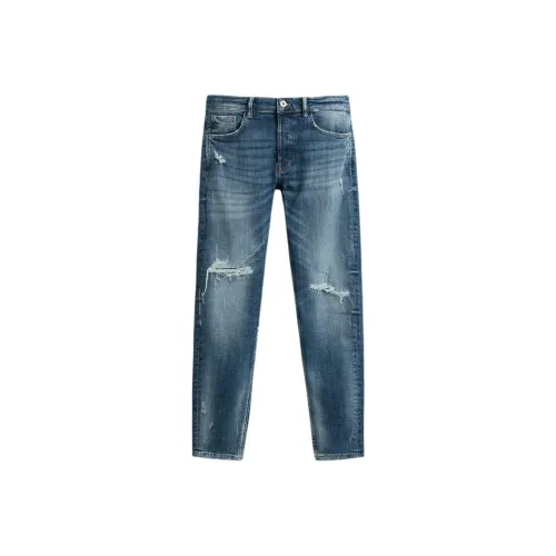 ZARA Medium Blue Men's Jeans ZARA Средне-синие мужские джинсы